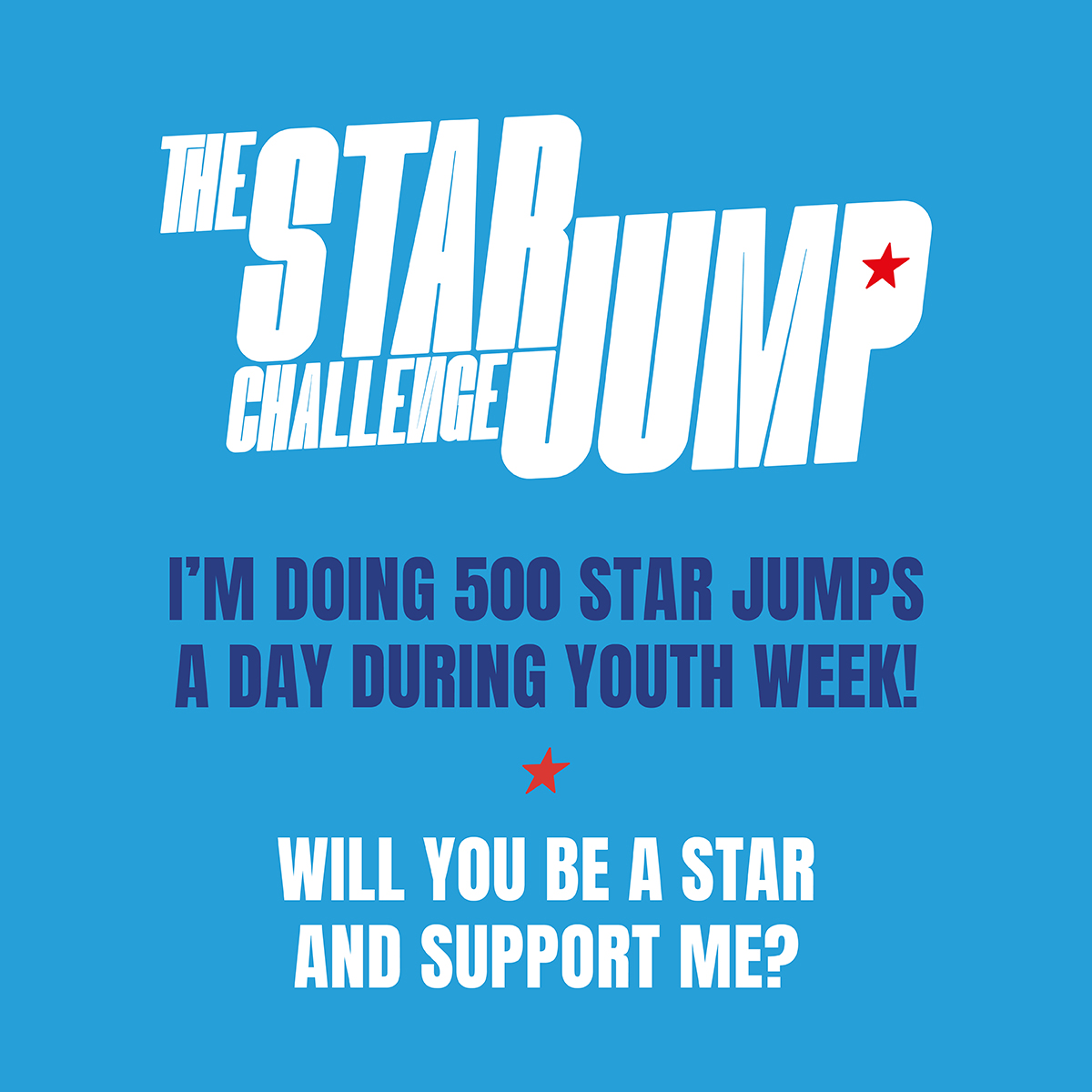 Social Tile 11 - Support - 500 Star Jumps